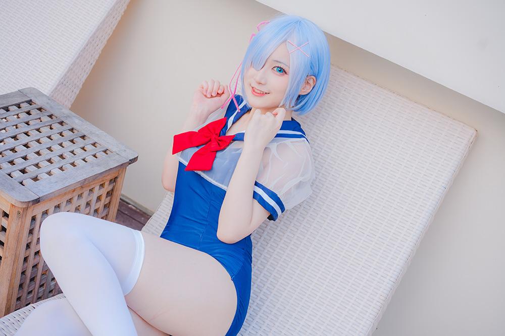 幼愛youmeko 蕾姆泳装[18P-49M]