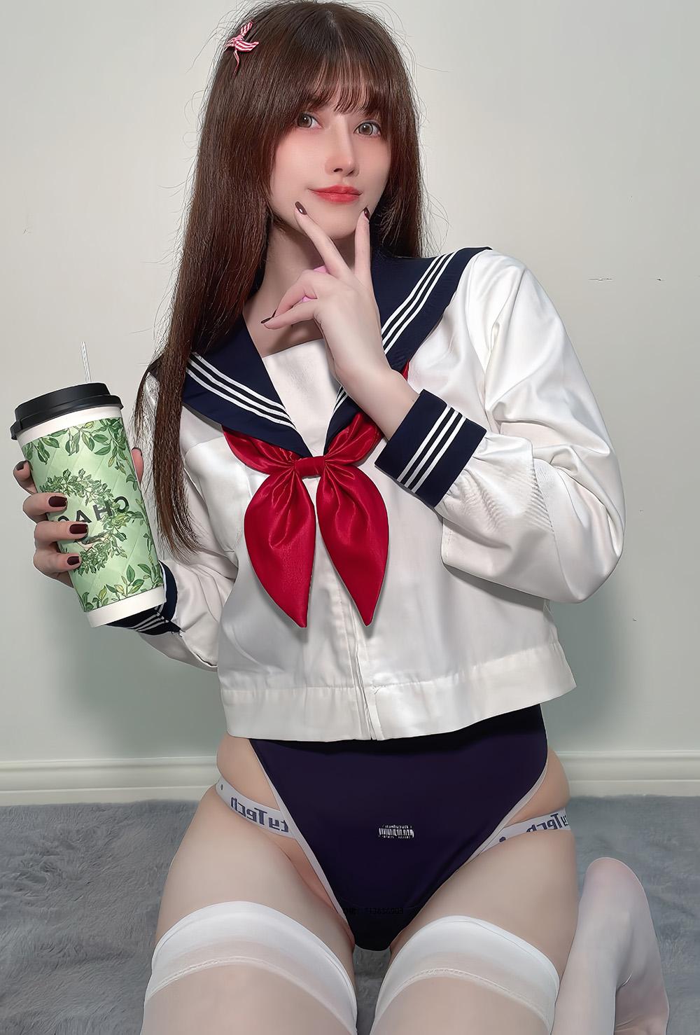鹿八岁baby – 白丝水手服[35P-107M]