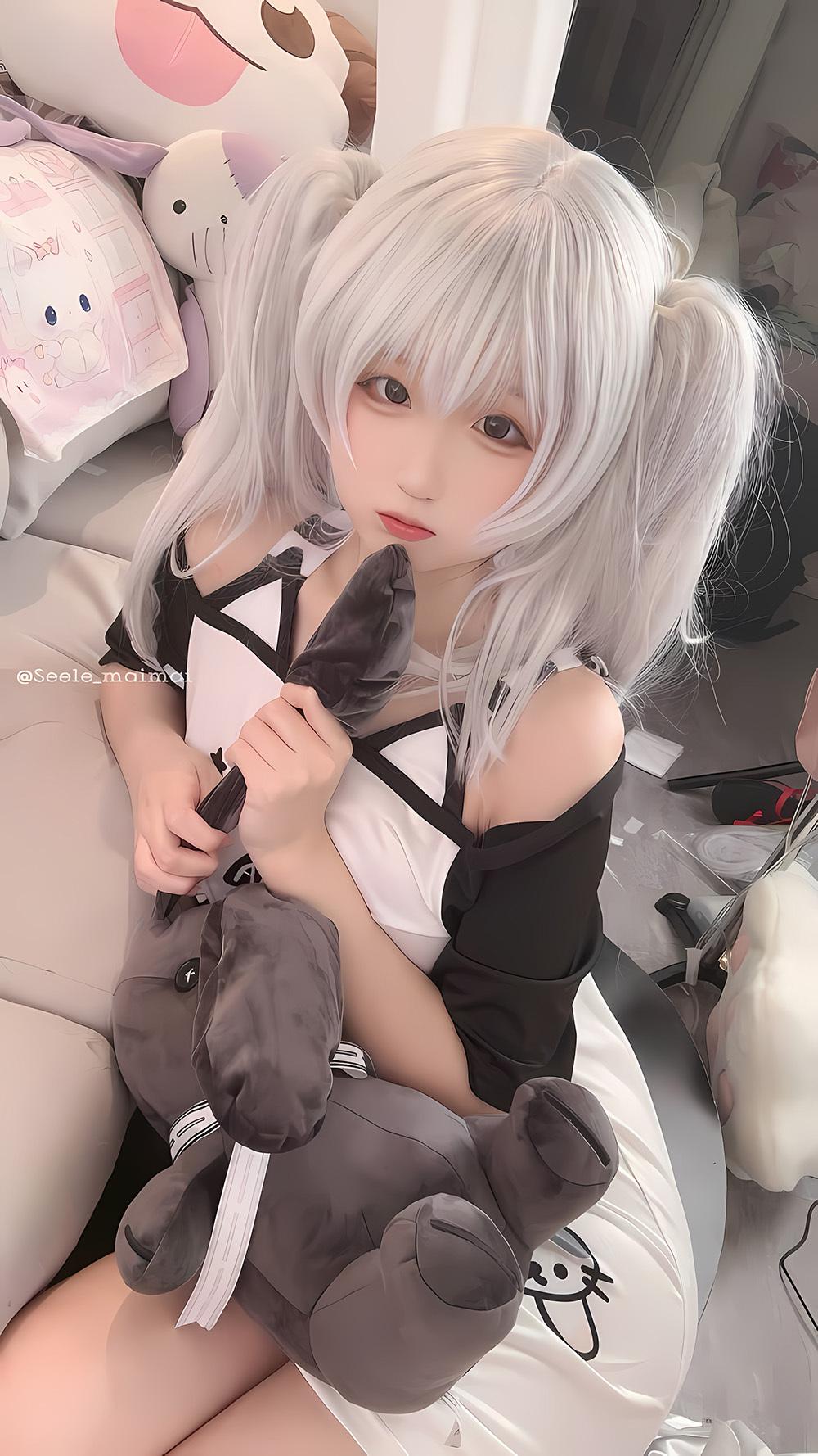 Seele麦麦 白色双马尾 [16P-77M]
