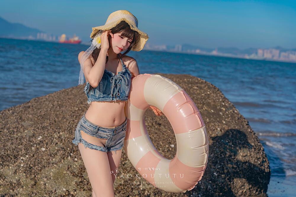咬一口兔娘(黏黏团子兔)–海の夏日 Shotgun[73P1V-1.31G]