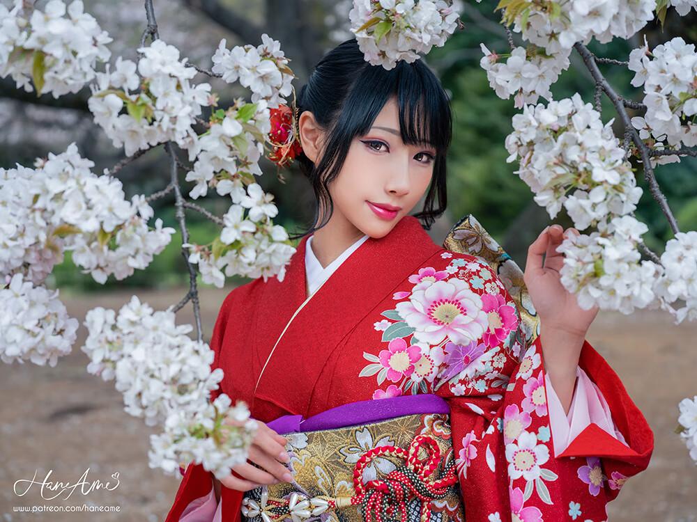 雨波_HaneAme 赤紅和服2