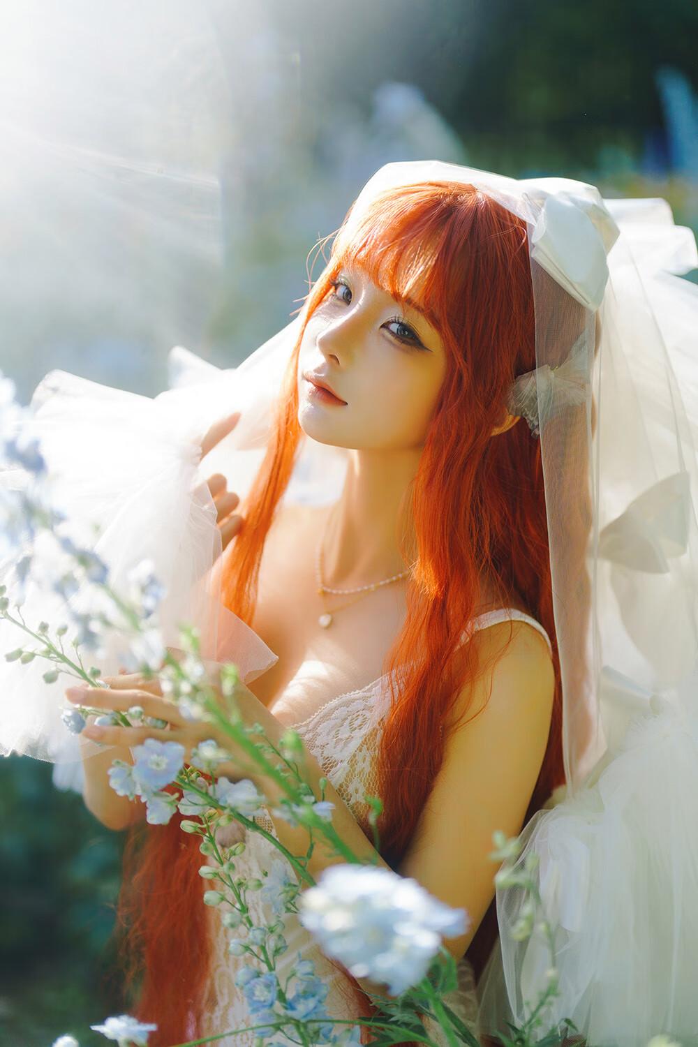 蠢沫沫 花丛婚纱[67P-517M]
