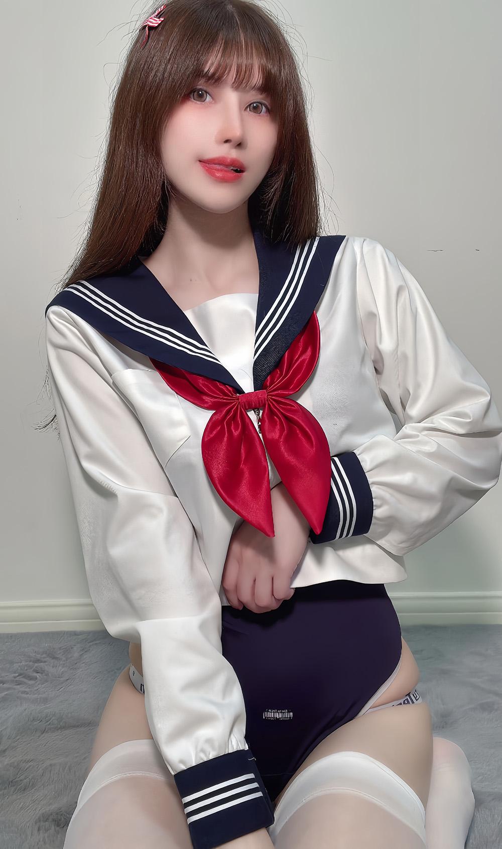 鹿八岁baby – 白丝水手服[35P-107M]