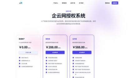 企云网多应用授权系统V2.0源码无加密