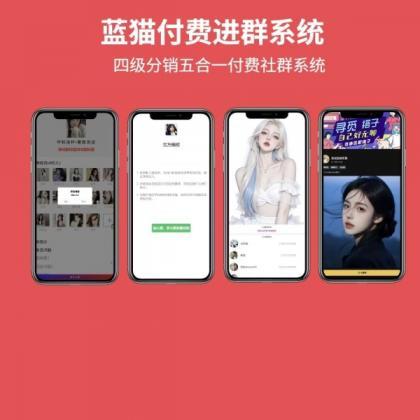 源码分享蓝猫进群系统公益版，五合一系统